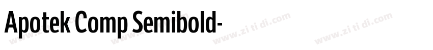 Apotek Comp Semibold字体转换